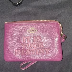 Authentic Coach Wristlet Wallet burgundy